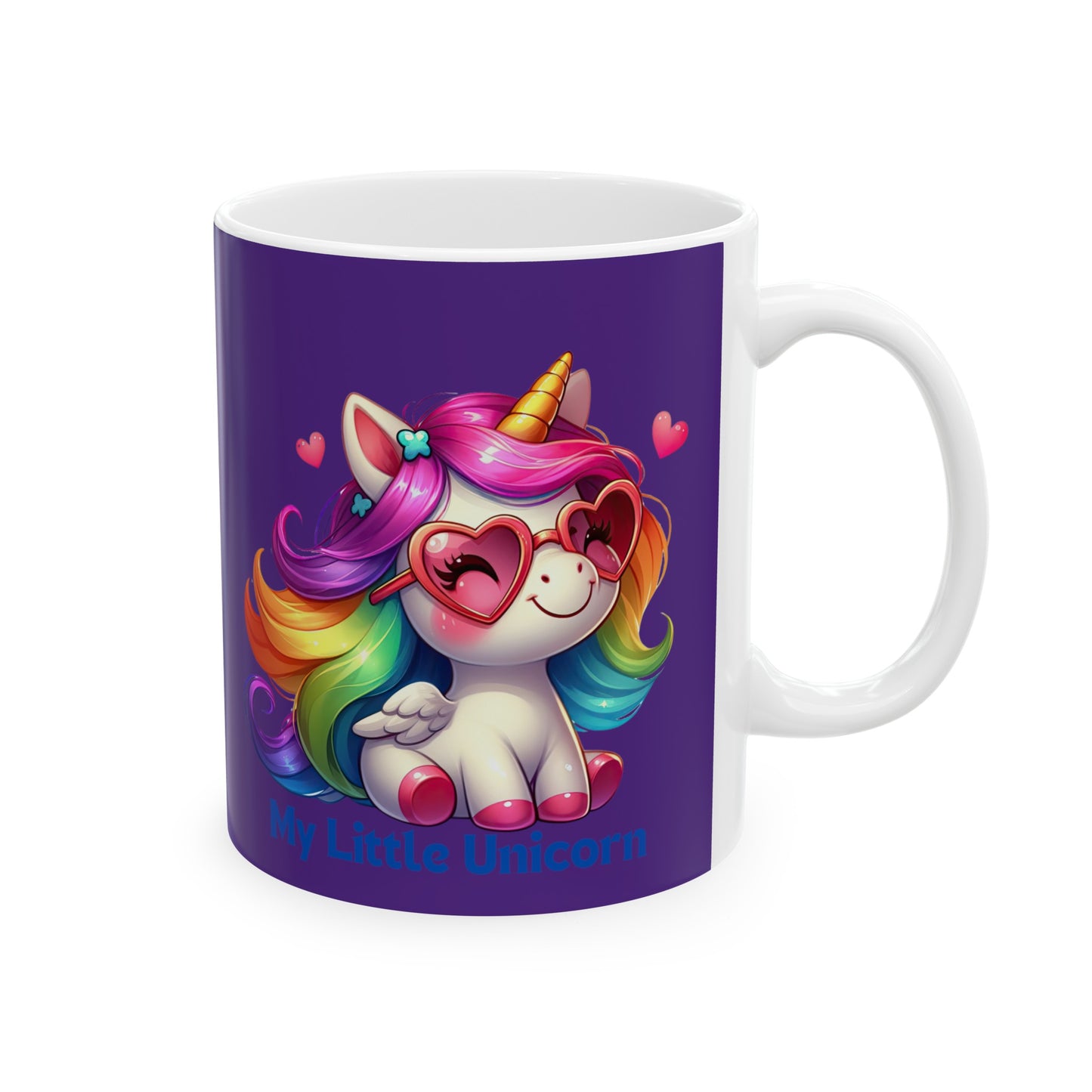 My Little Unicorn Rainbow Mug 11 Ounces Purple