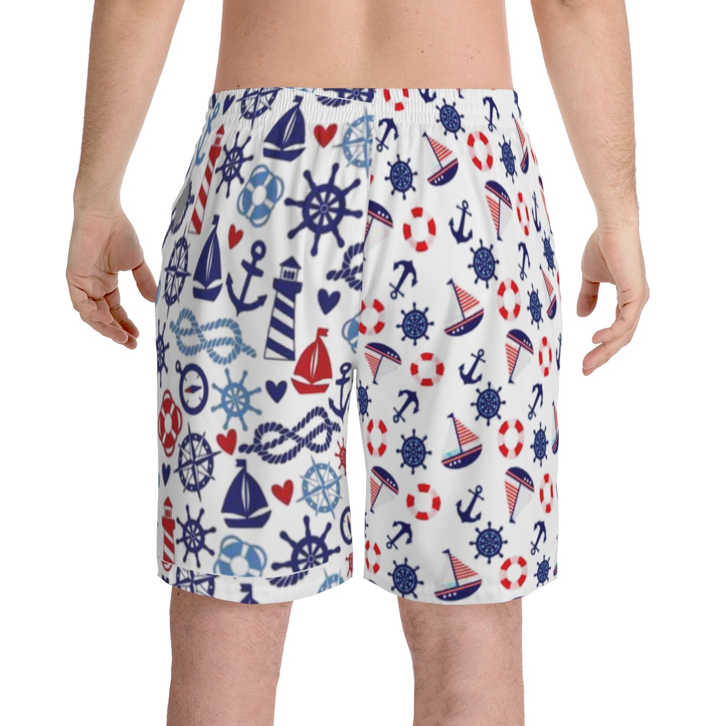 Men's Elastic Beach Shorts (AOP)