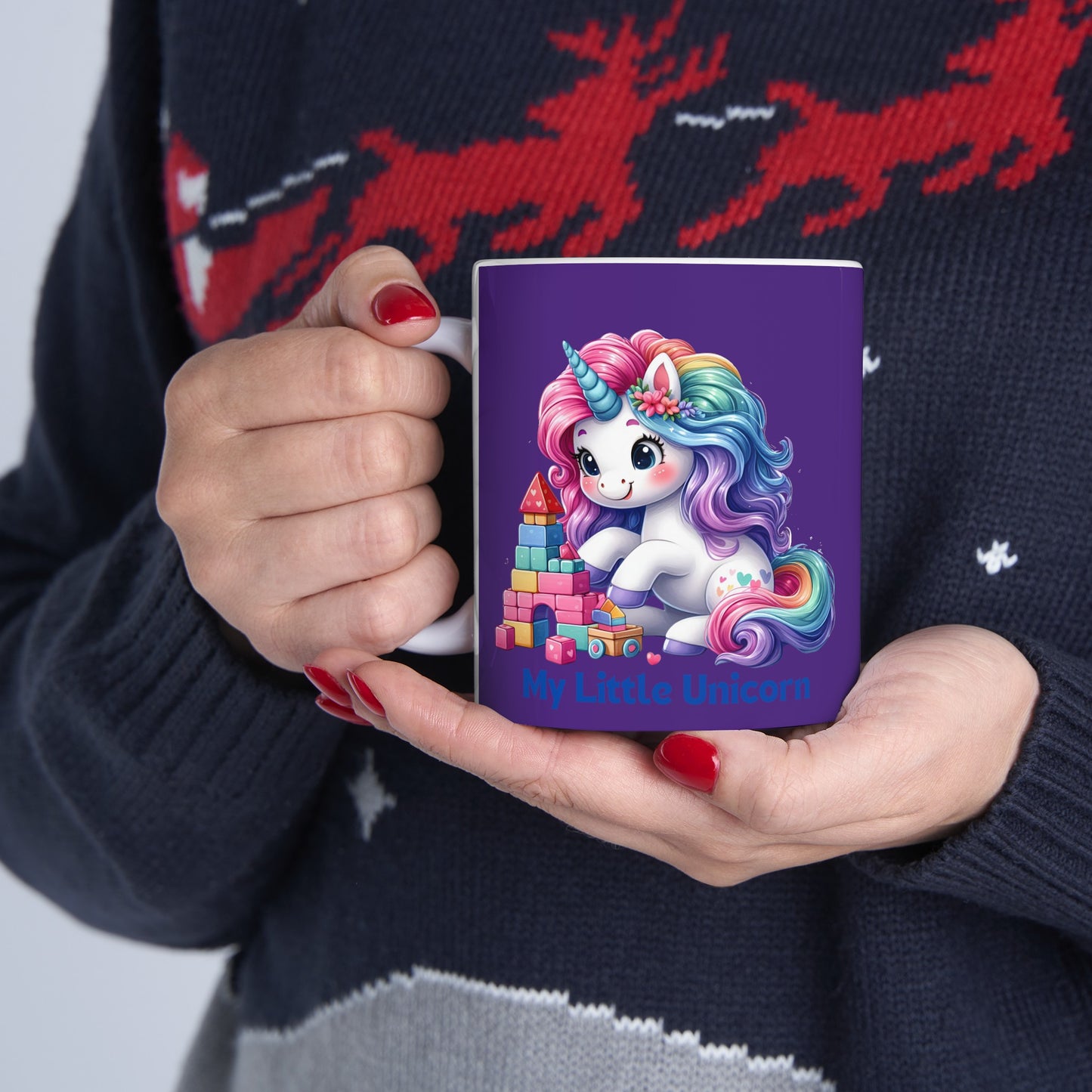 My Little Unicorn Castle Mug 11 Ounces Purple