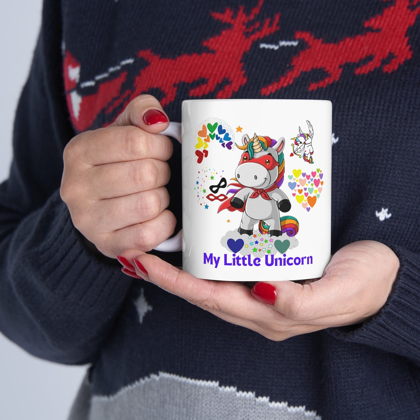 My Little Unicorn Couple Mug 11 Ounces White