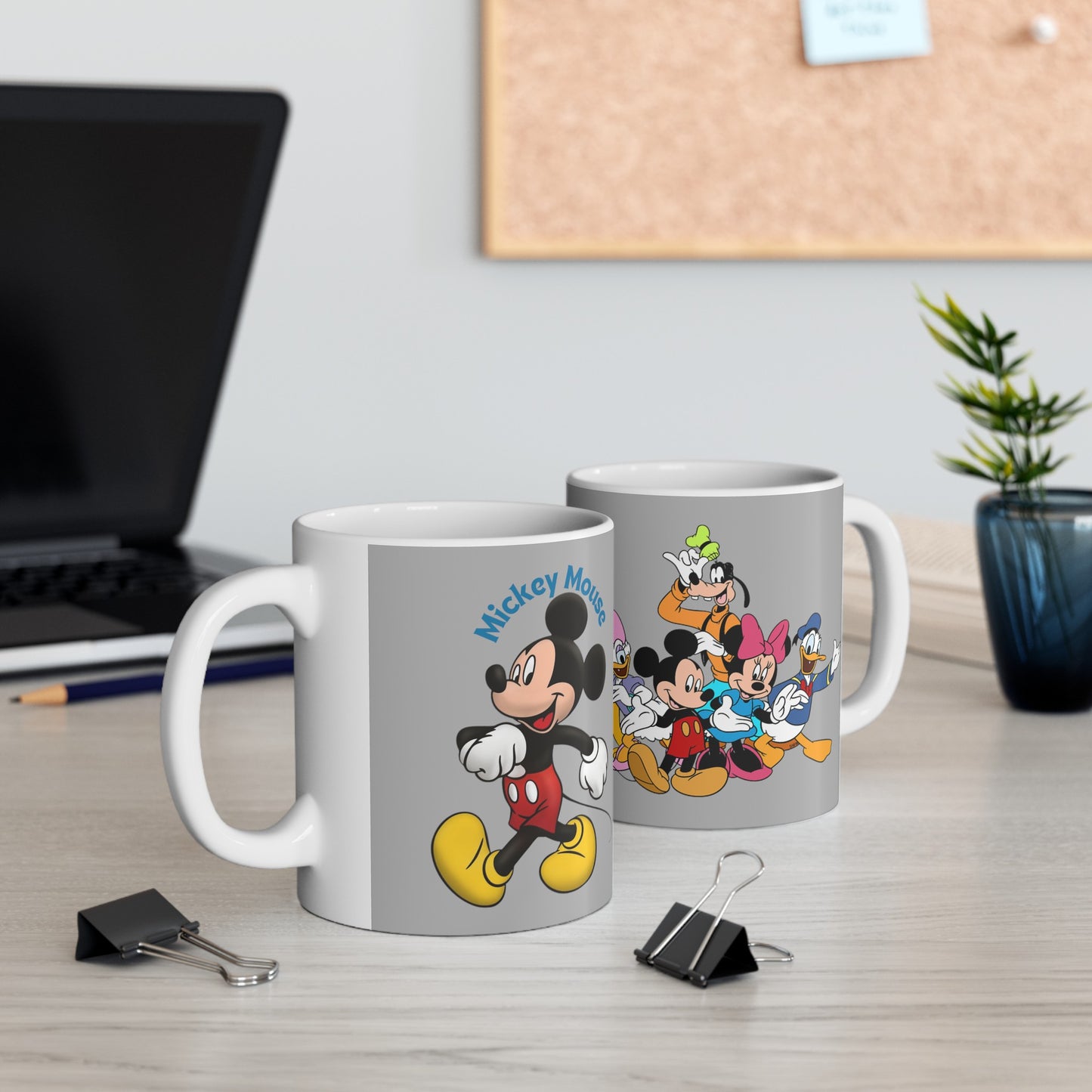 Mickey Mouse And Friends Mug 11 Ounces Light Grey