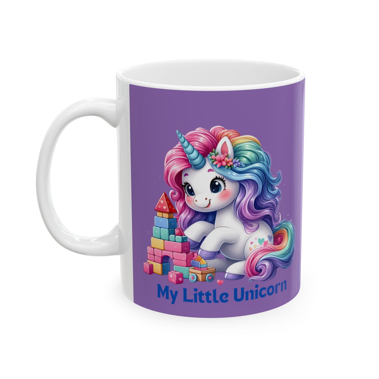 My Little Unicorn Castle Mug 11 Ounces Light Purple