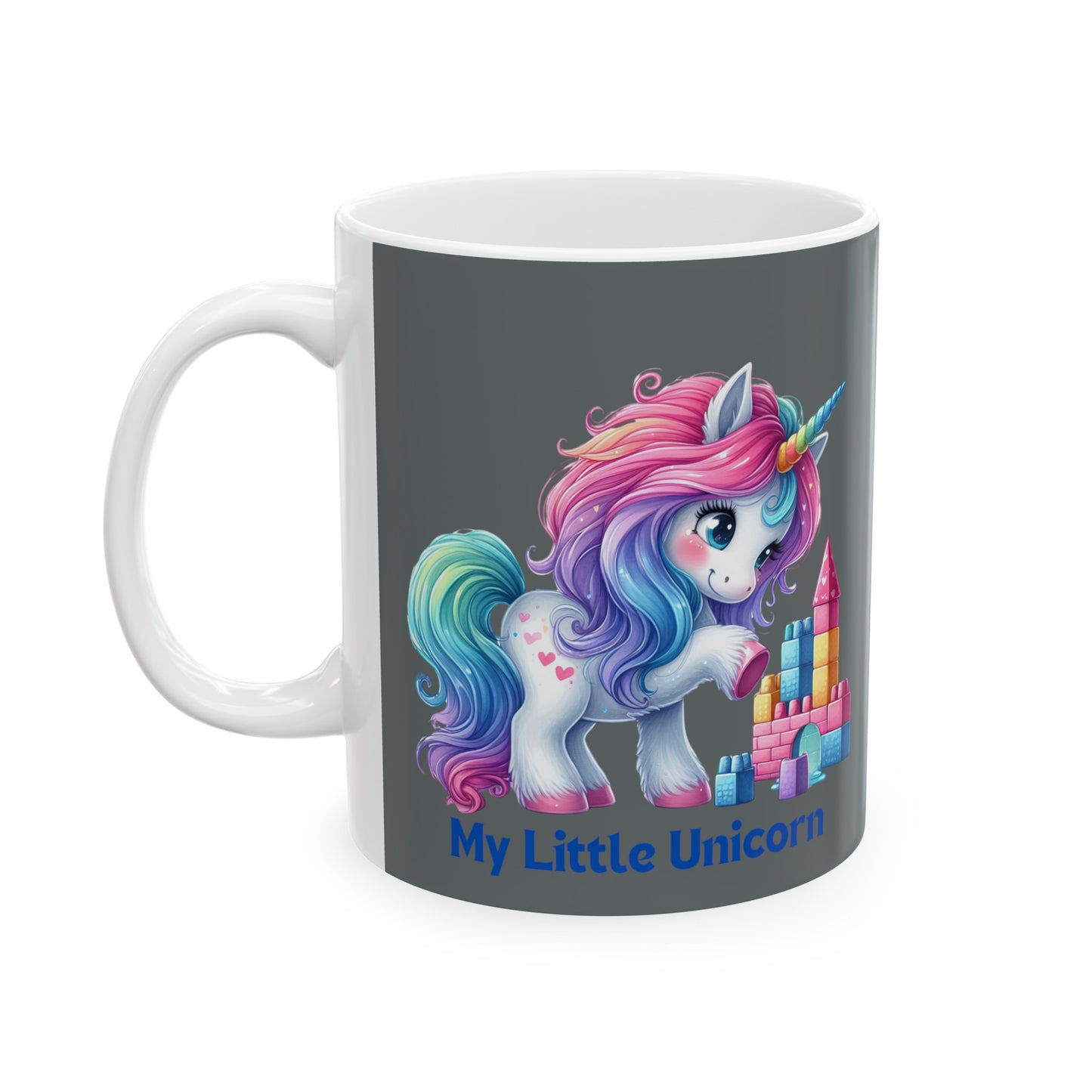 My Little Unicorn Princess Mug 11 Ounces Dark Grey