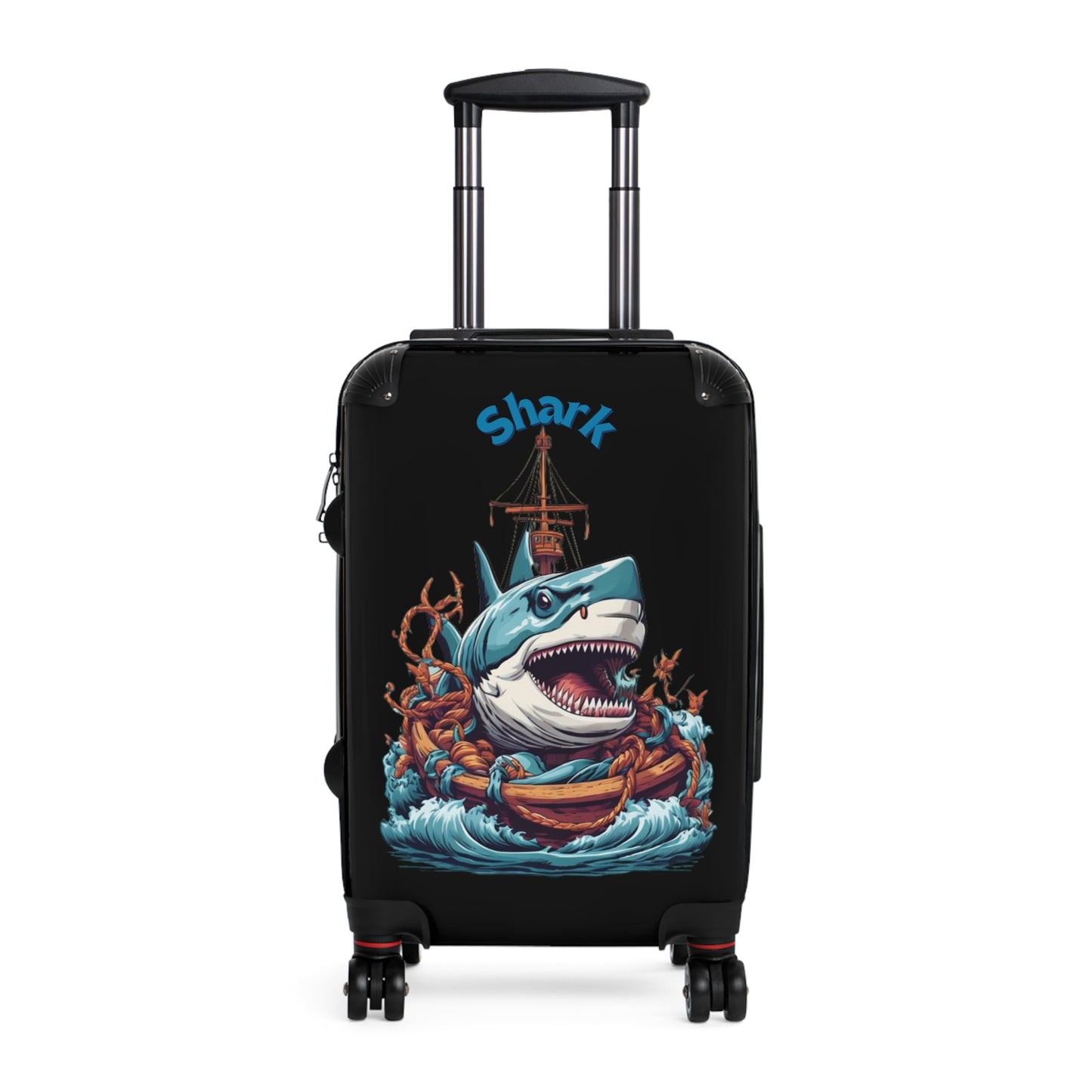 Sailing Shark Suitcase Black