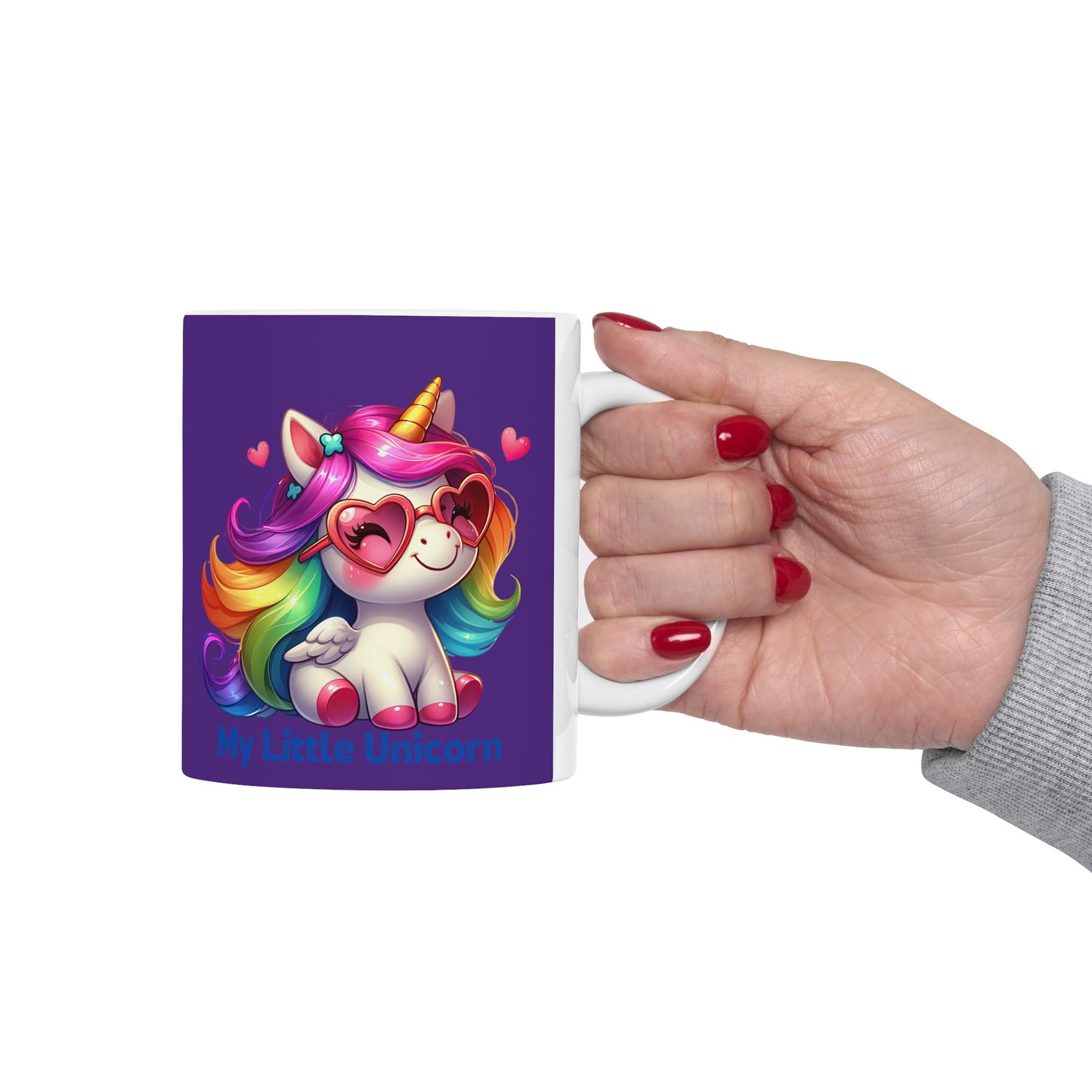 My Little Unicorn Rainbow Mug 11 Ounces Purple