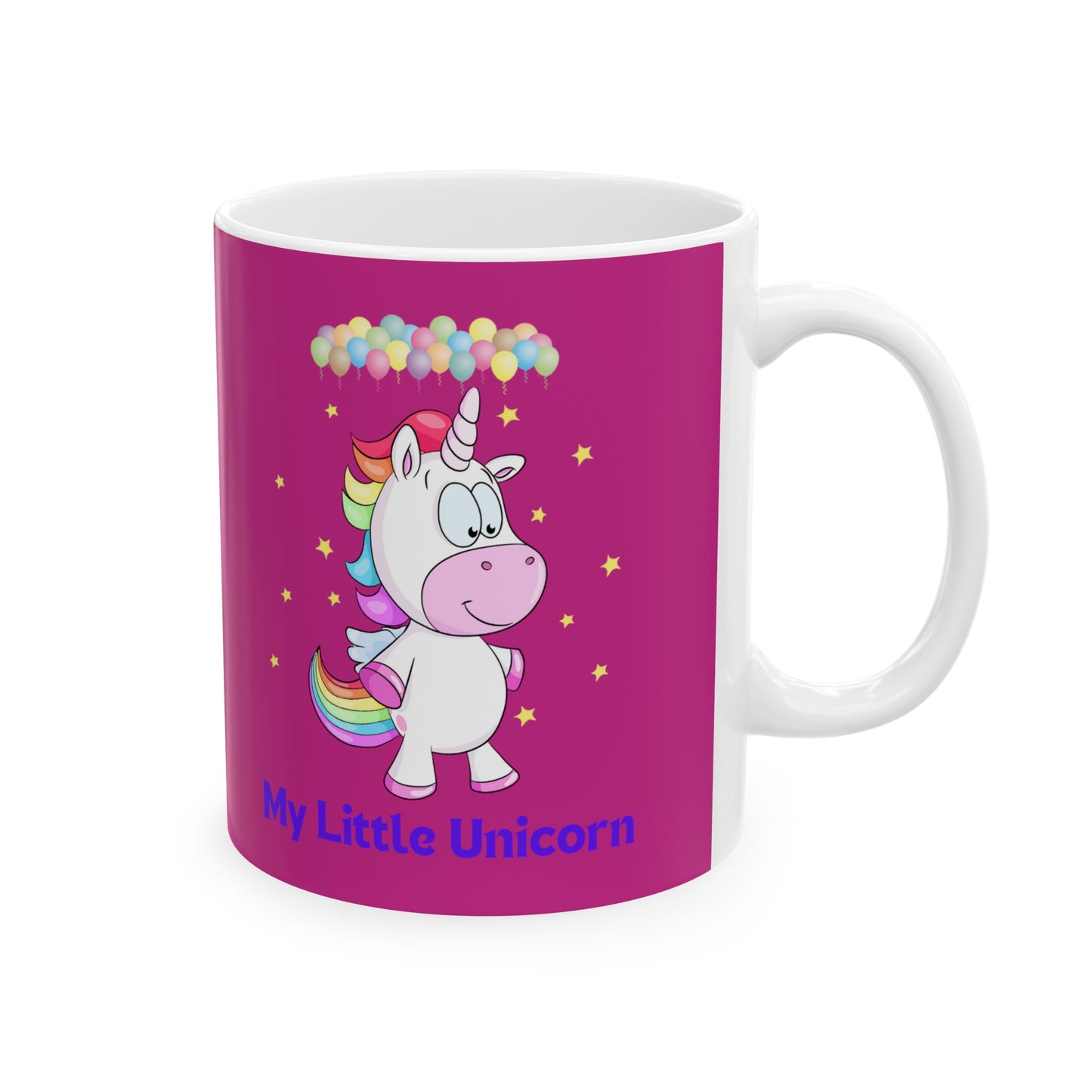 My Little Unicorn Balloons Mug 11 Ounces Pink