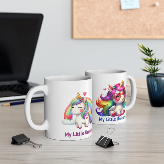 My Little Unicorn Rainbow Mug 11 Ounces White