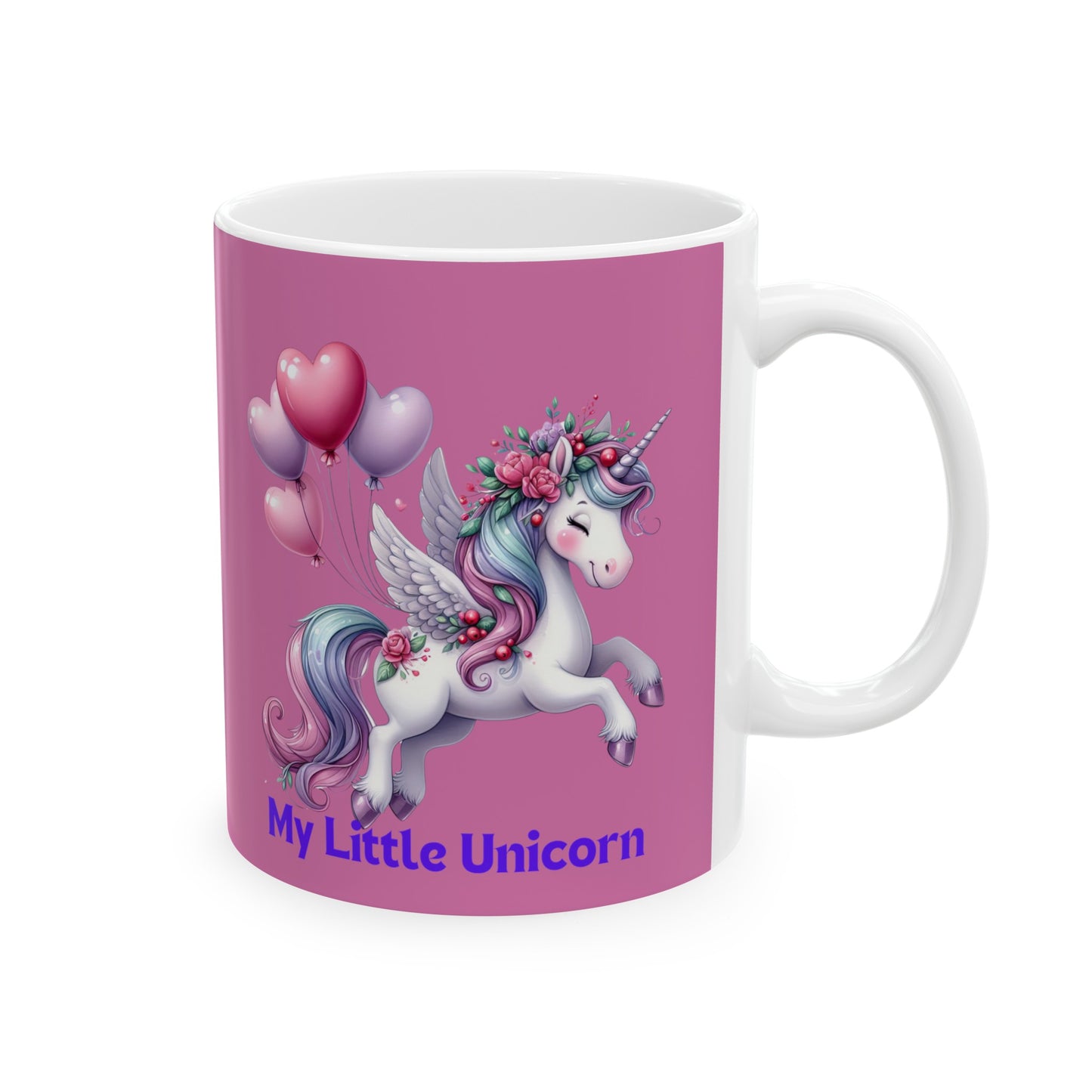 My Little Unicorn Horse Mug 11 Ounces Light Pink