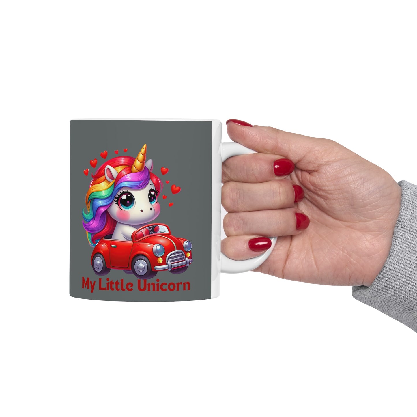 My Little Unicorn Castle Mug 11 Ounces Dark Grey