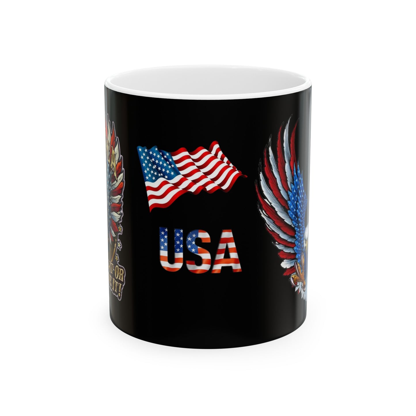 Eagle Usa Mug 11 Ounces Black