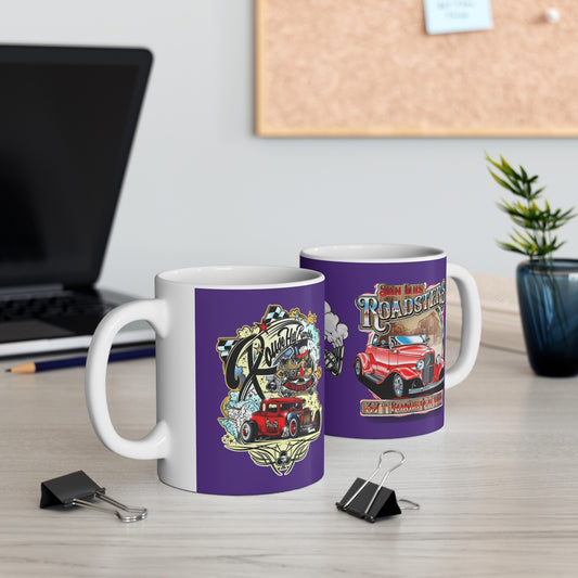 Roadsters Engine Mug 11 Ounces Purple