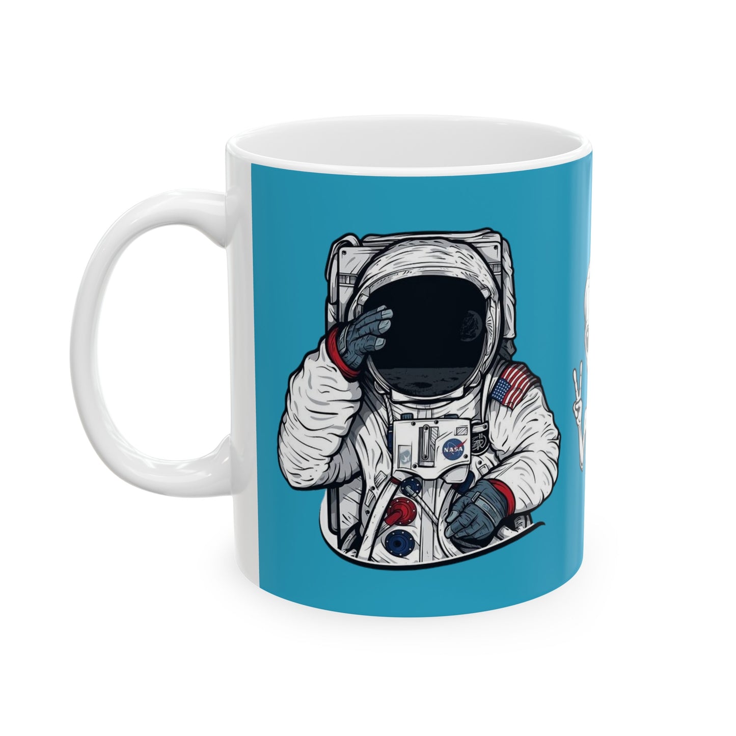 Nasa Alien Mug 11 Ounces Turquoise