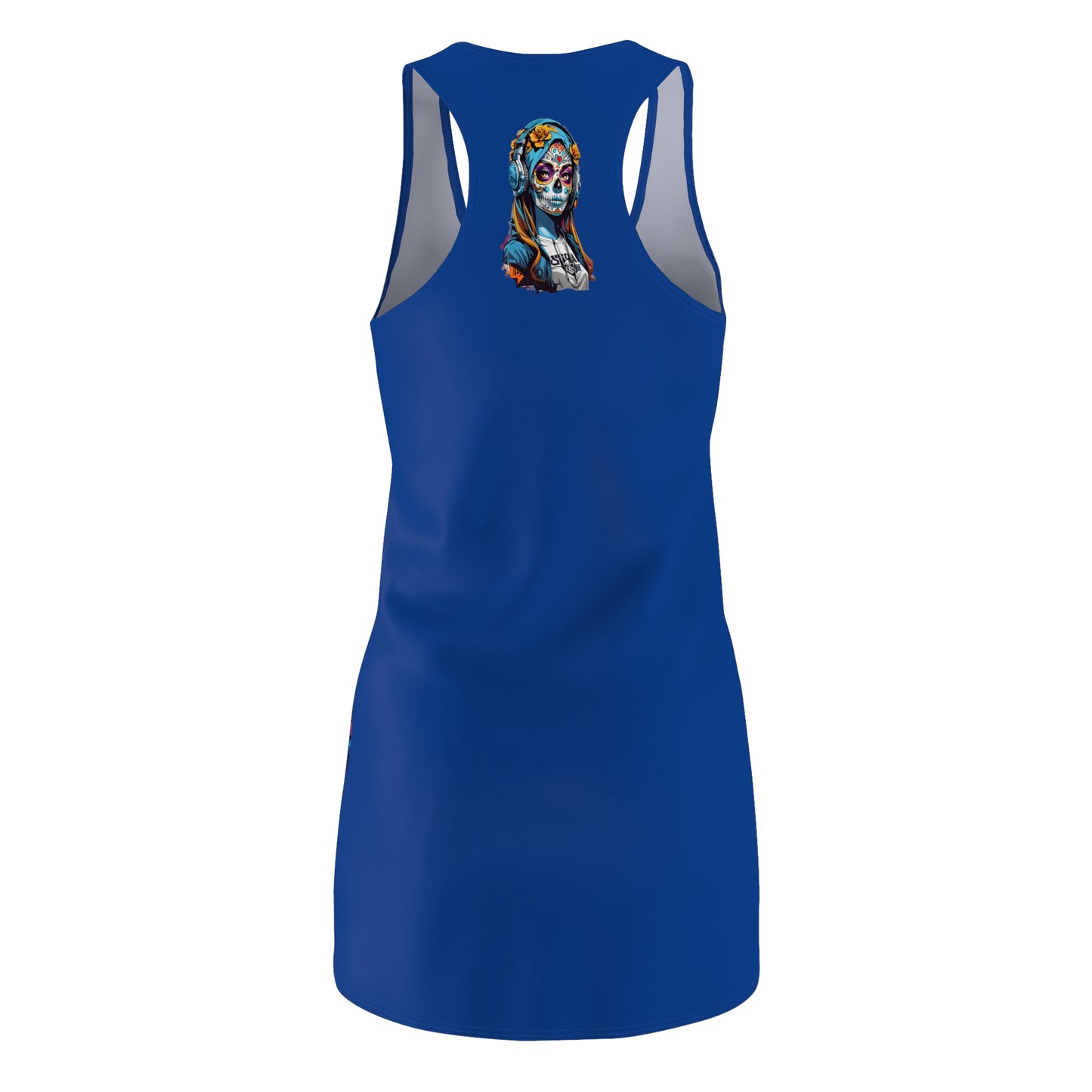 Guitar Women's Cut and Sew Racerback Dress Dark Blue