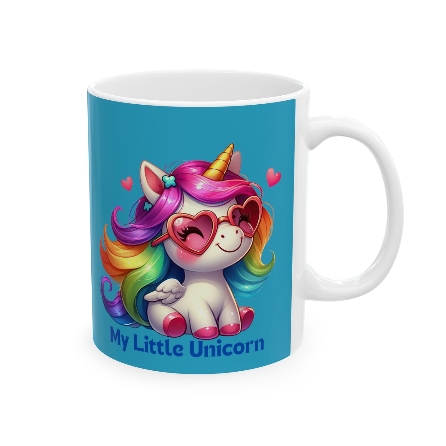 My Little Unicorn Rainbow Mug 11 Ounces Turquoise