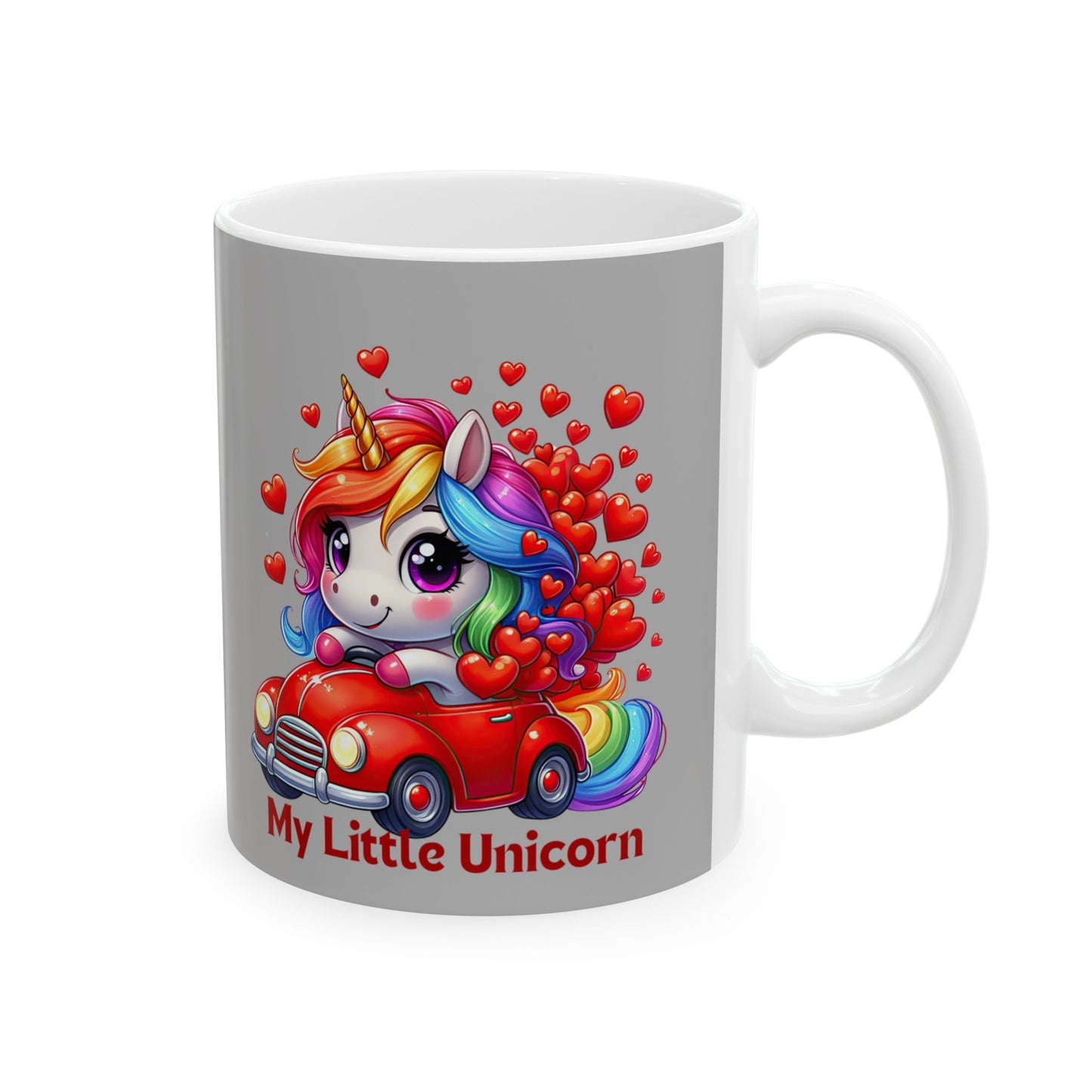 My Little Unicorn Driver Mug 11 Ounces Light Grey