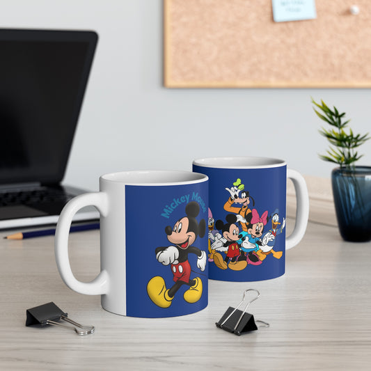 Mickey Mouse And Friends Mug 11 Ounces Dark Blue