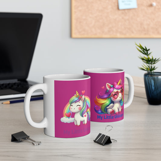 My Little Unicorn Rainbow Mug 11 Ounces Pink