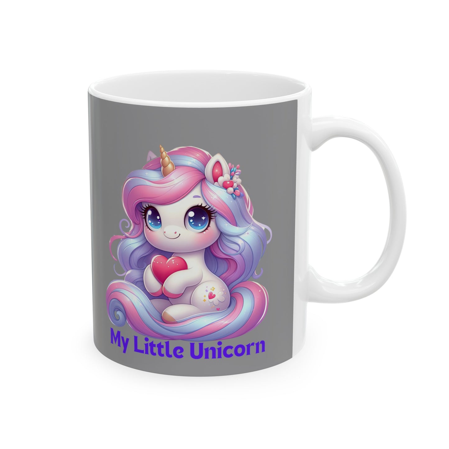 My Little Unicorn Sweet Mug 11 Ounces Grey