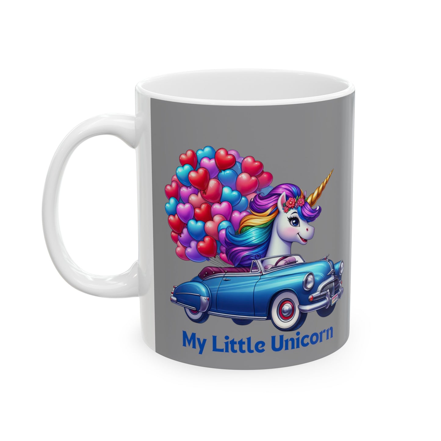 My Little Unicorn Horse Mug 11 Ounces Grey