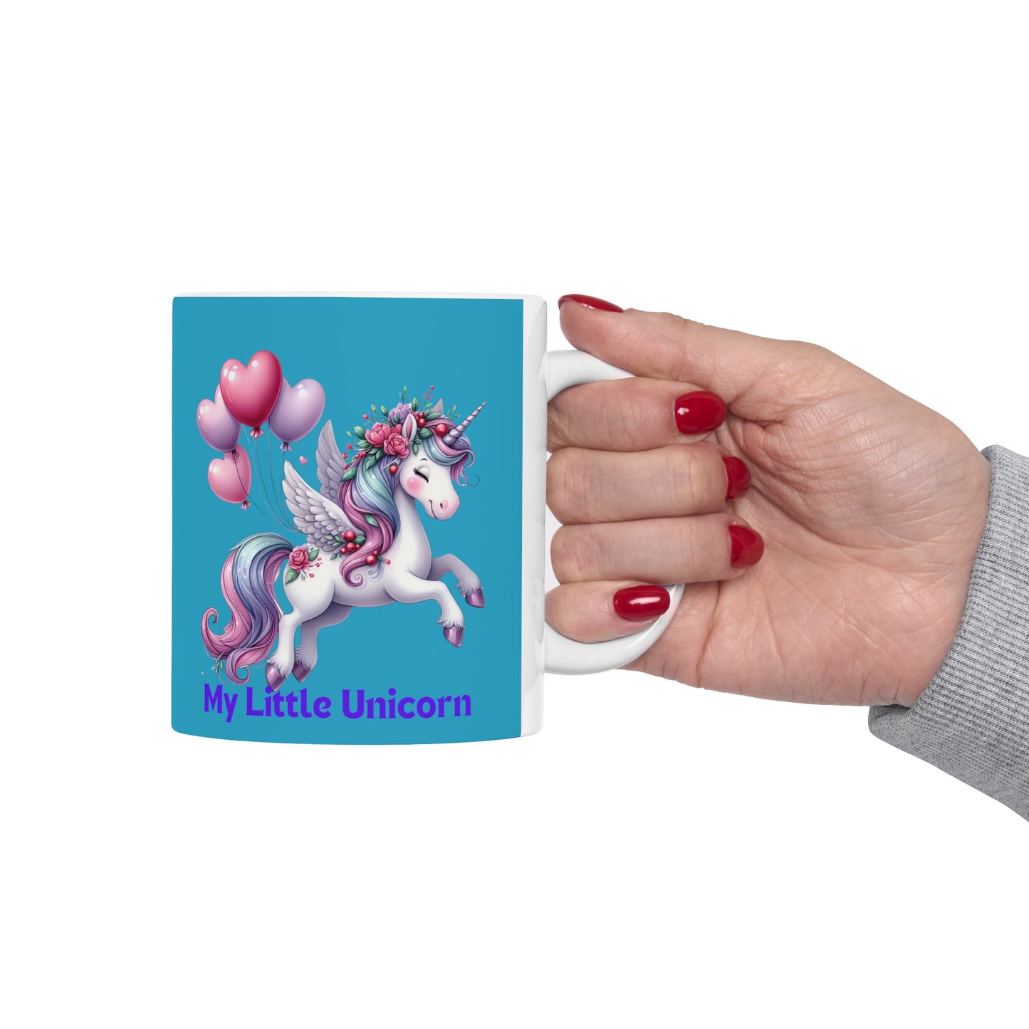 My Little Unicorn Horse Mug 11 Ounces Turquoise