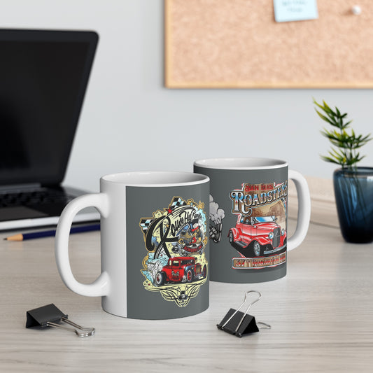 Roadsters Engine Mug 11 Ounces Dark Grey