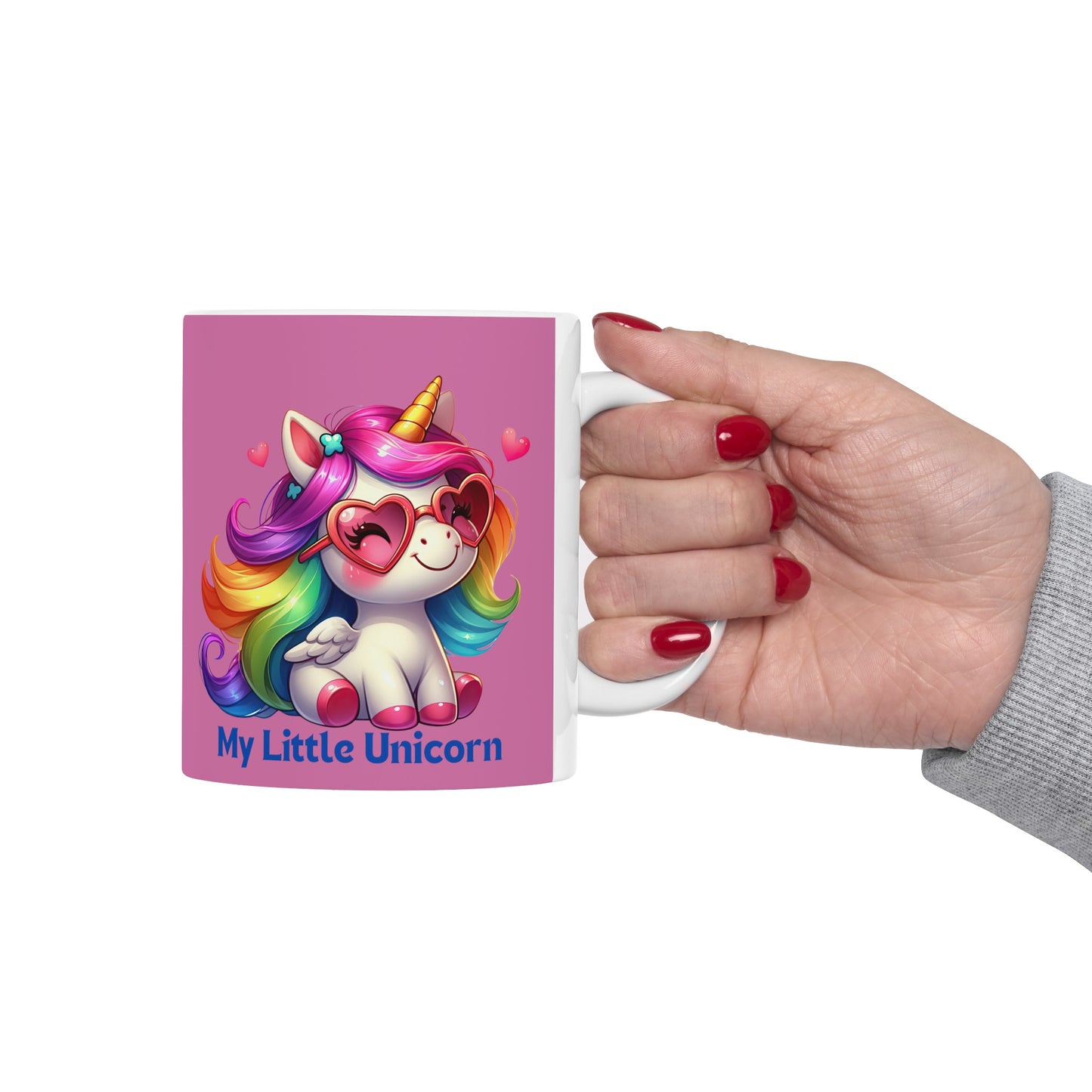 My Little Unicorn Rainbow Mug 11 Ounces Light Pink