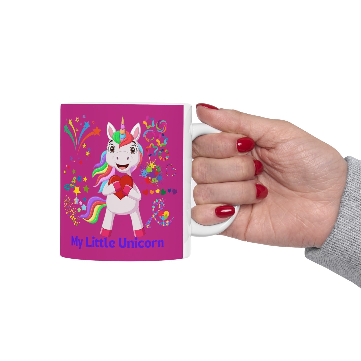 My Little Unicorn Couple Mug 11 Ounces Pink