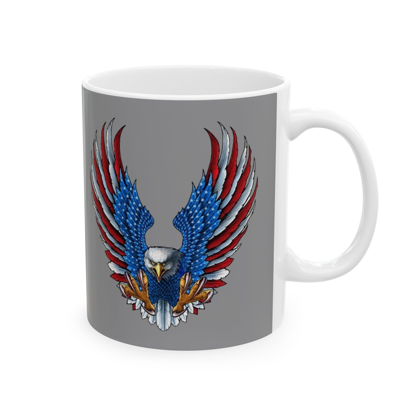 Eagle Mug 11 Ounces Grey