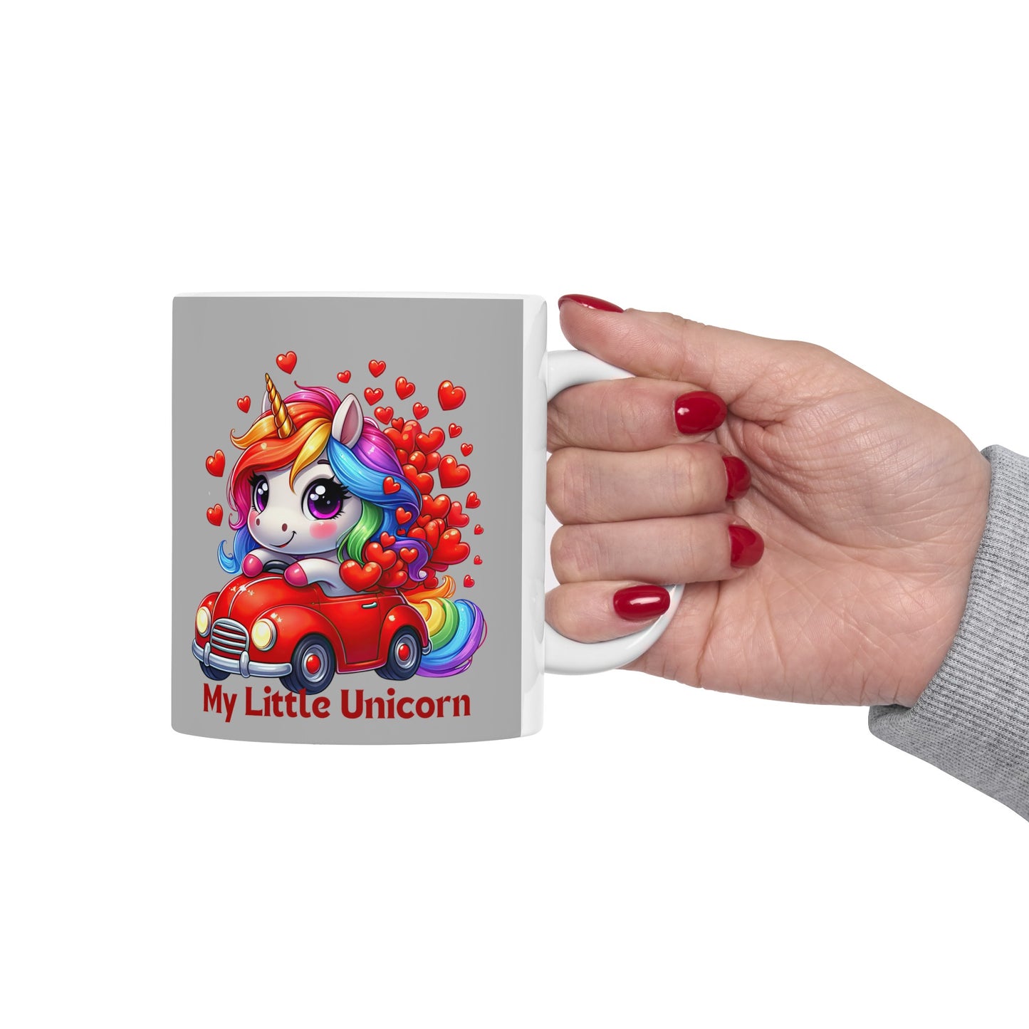 My Little Unicorn Driver Mug 11 Ounces Light Grey