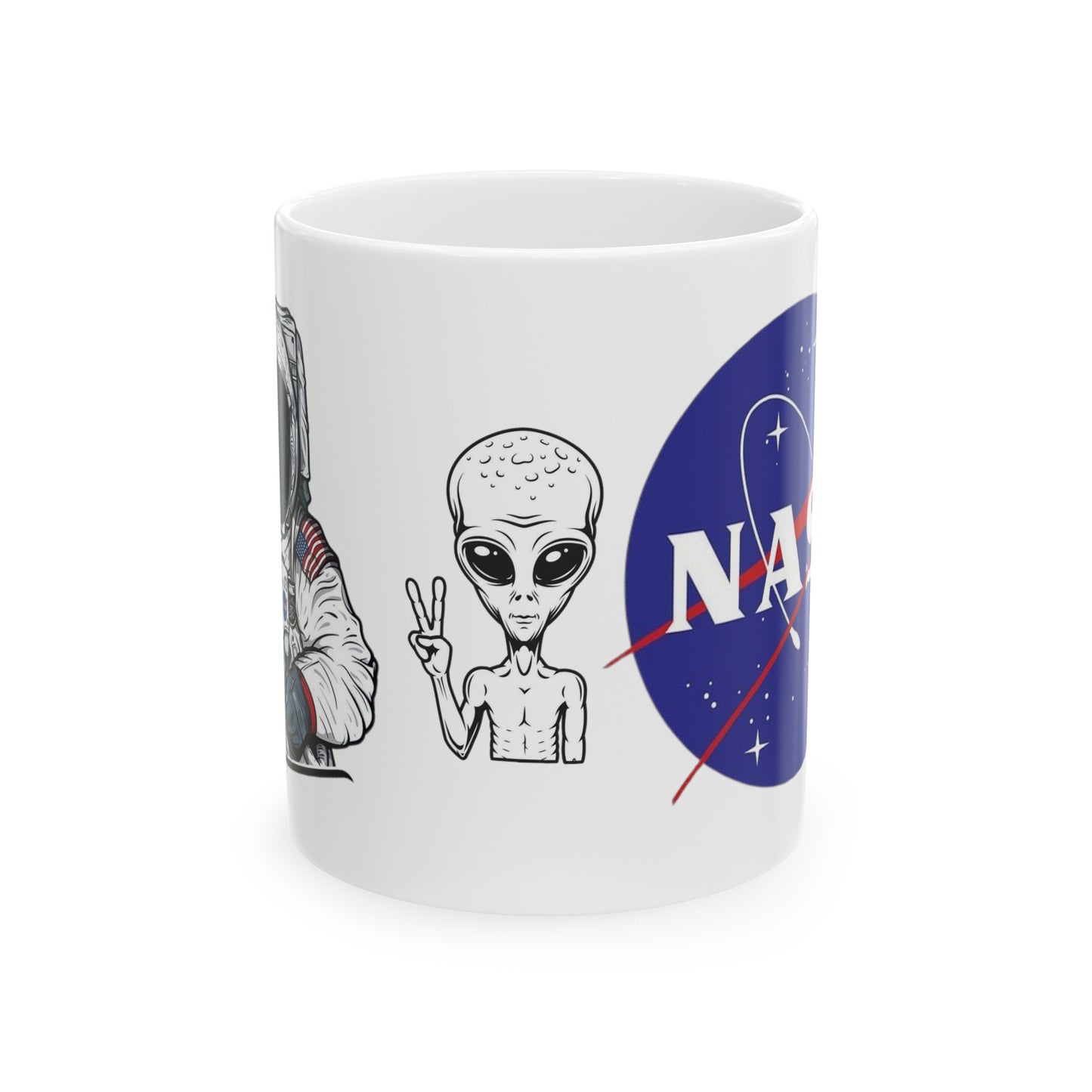 Nasa Alien Mug 11 Ounces White