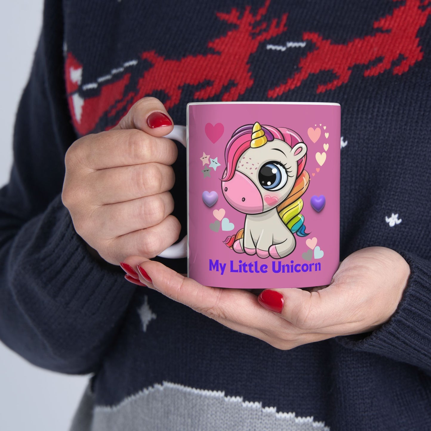 My Little Unicorn Love Mug 11 Ounces Light Pink