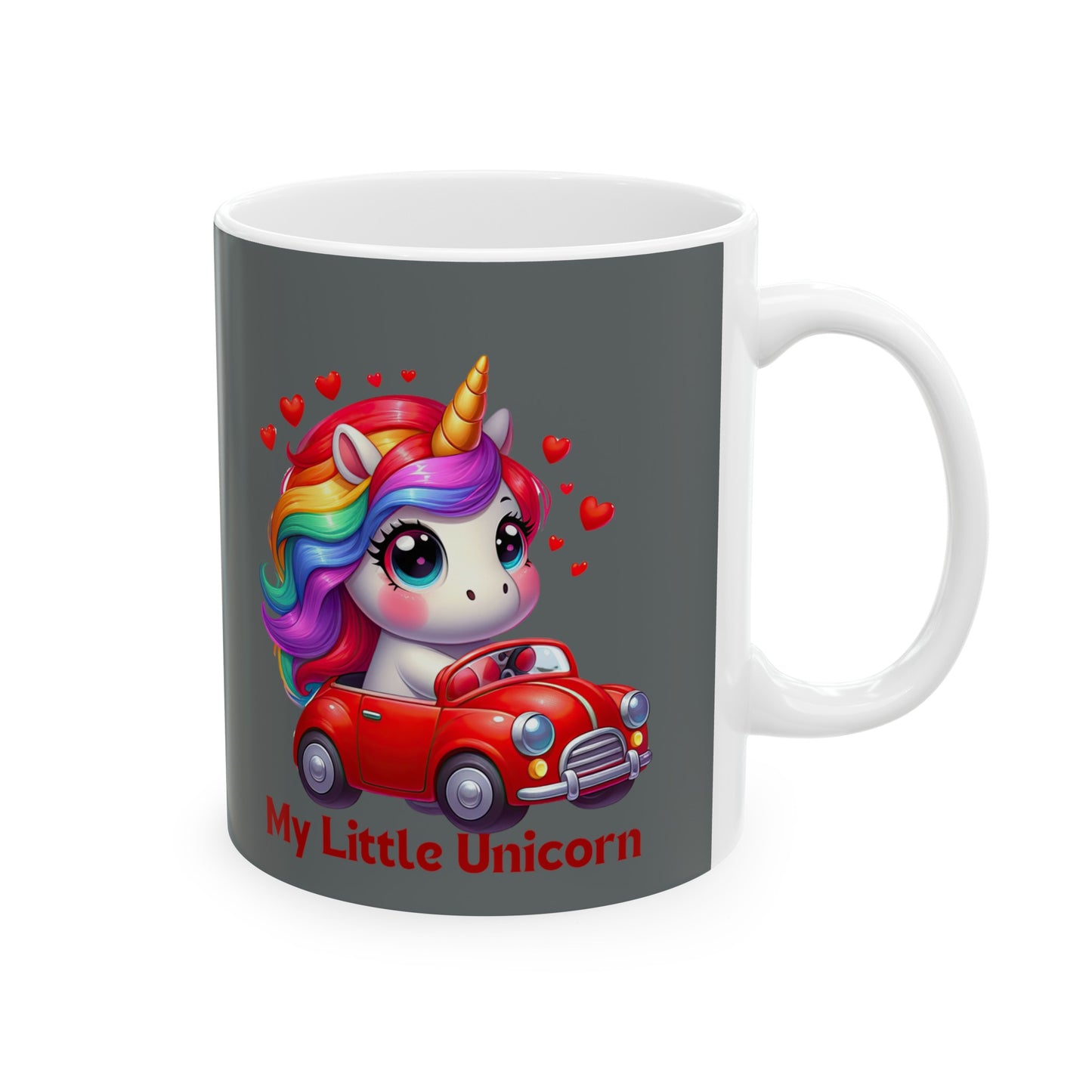 My Little Unicorn Castle Mug 11 Ounces Dark Grey