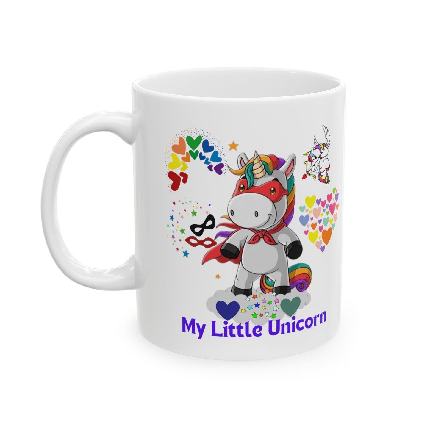 My Little Unicorn Couple Mug 11 Ounces White