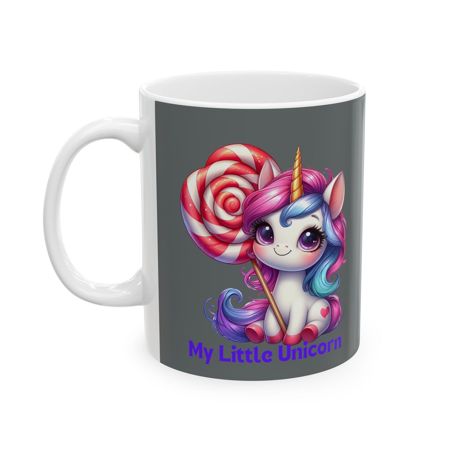 My Little Unicorn Sweet Mug 11 Ounces Dark Grey