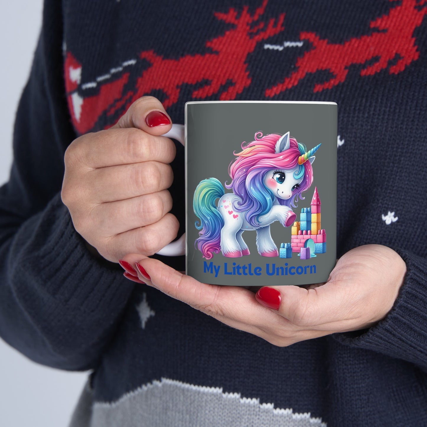 My Little Unicorn Princess Mug 11 Ounces Dark Grey