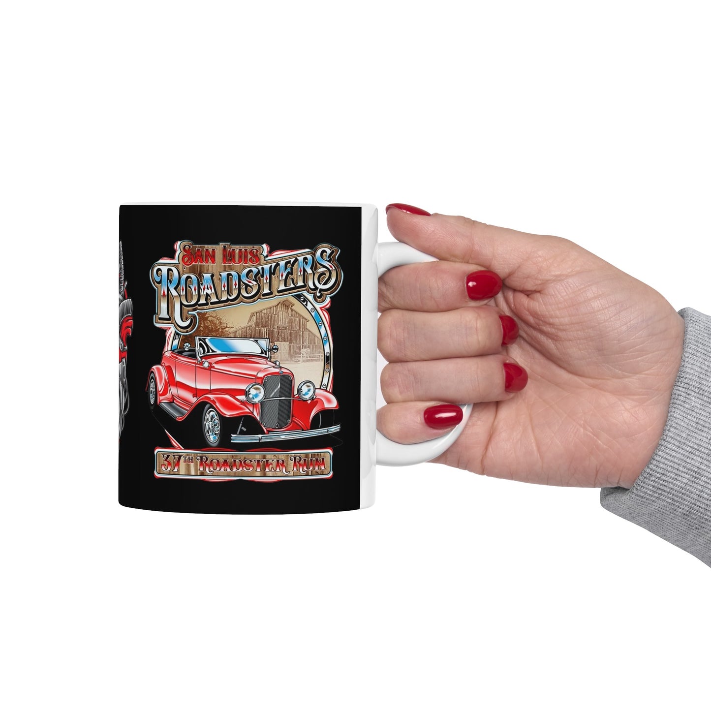 Roadsters Heart Engine Mug 11 Ounces Black