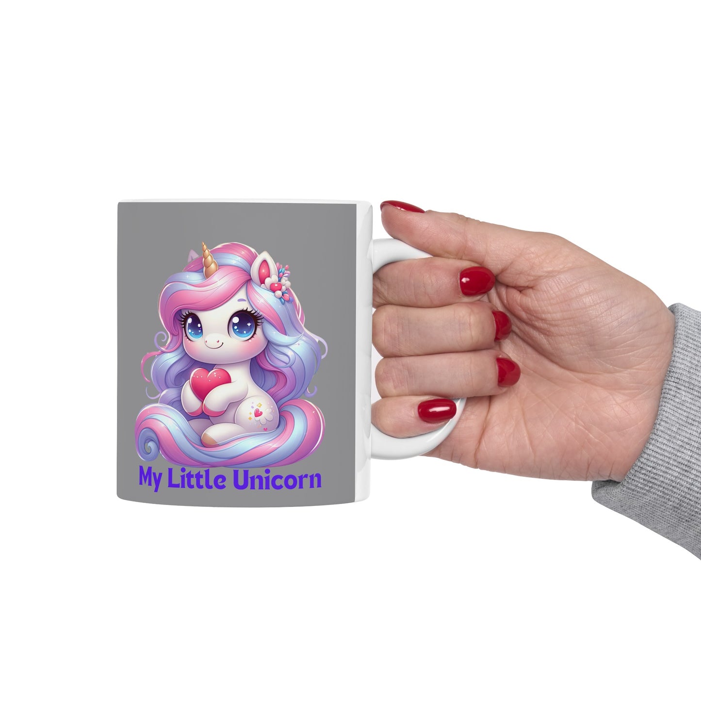 My Little Unicorn Sweet Mug 11 Ounces Grey