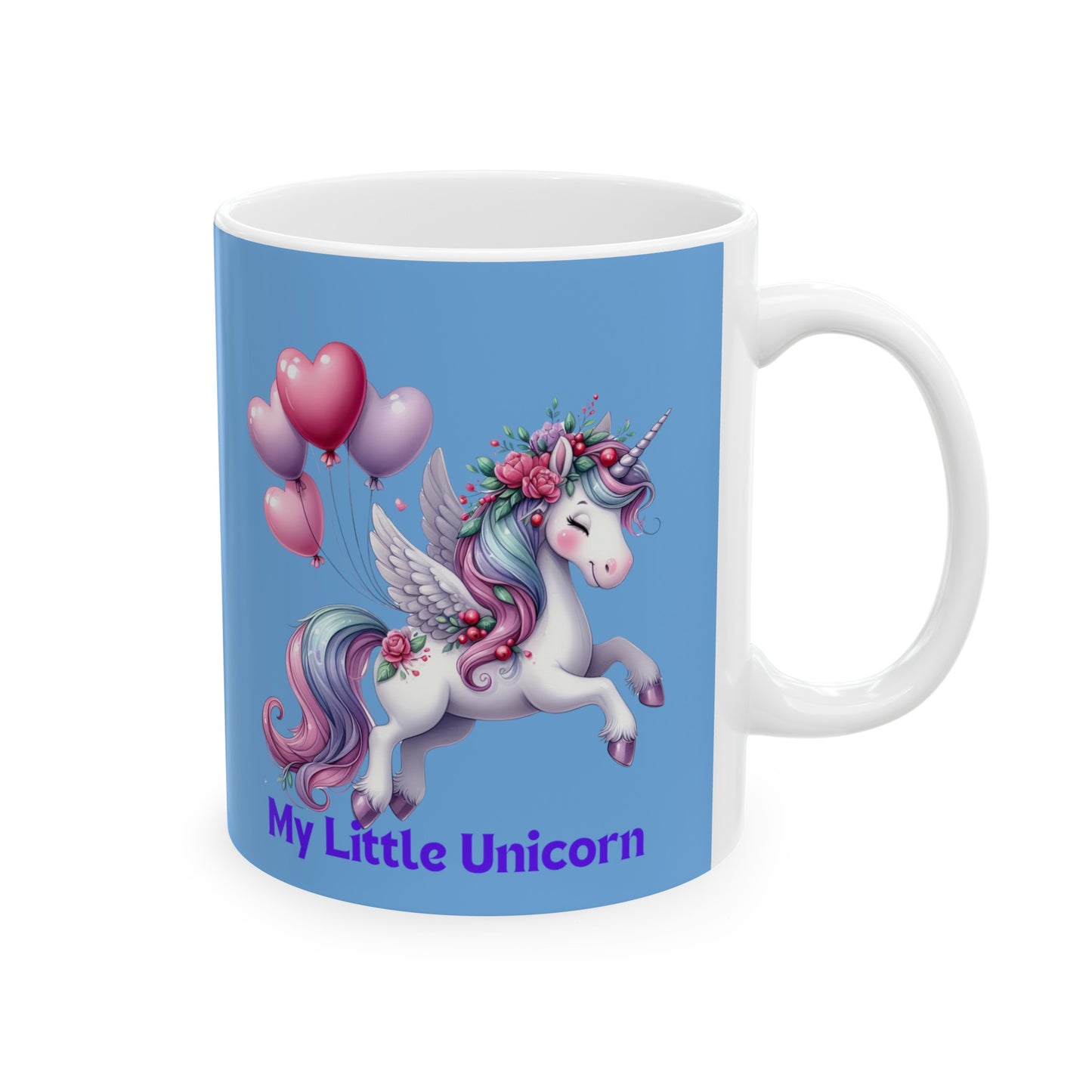 My Little Unicorn Horse Mug 11 Ounces Light Blue