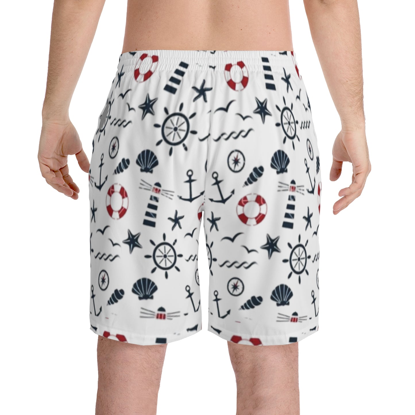 Men's Elastic Beach Shorts (AOP)