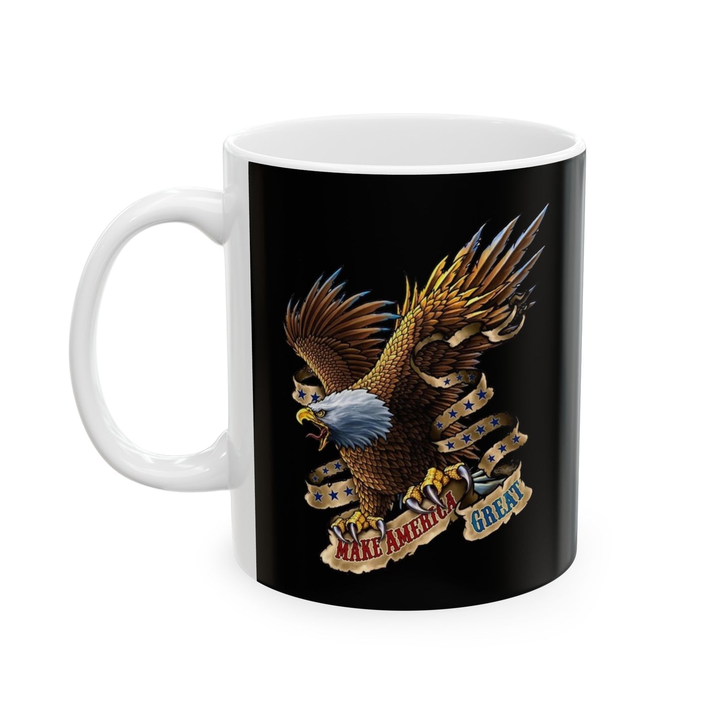 Eagle Make America Great Mug 11 Ounces Black