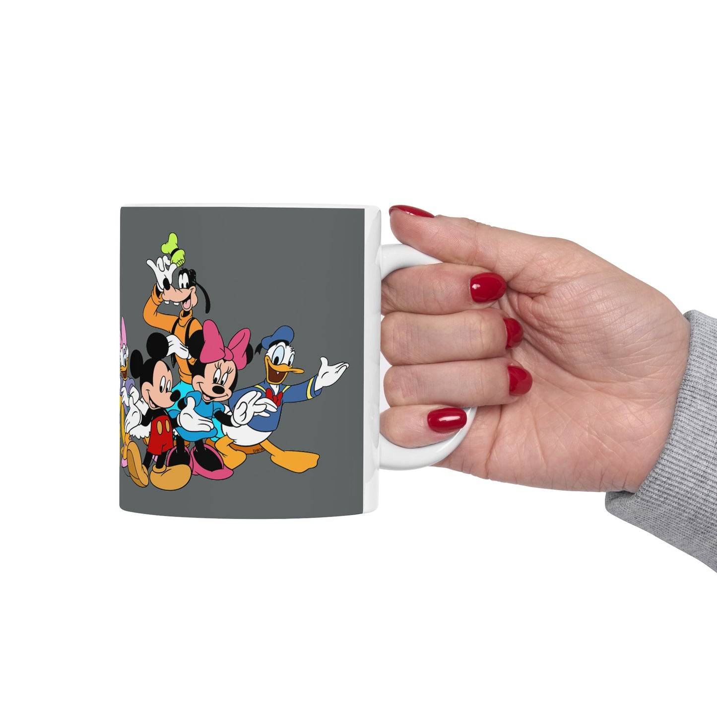 Mickey Mouse And Friends Mug 11 Ounces Dark Grey