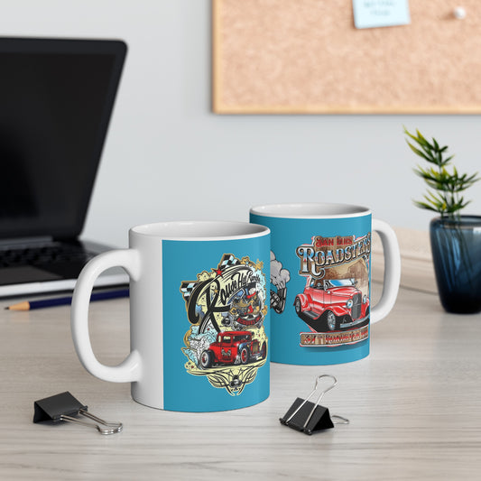 Roadsters Engine Mug 11 Ounces Turquoise