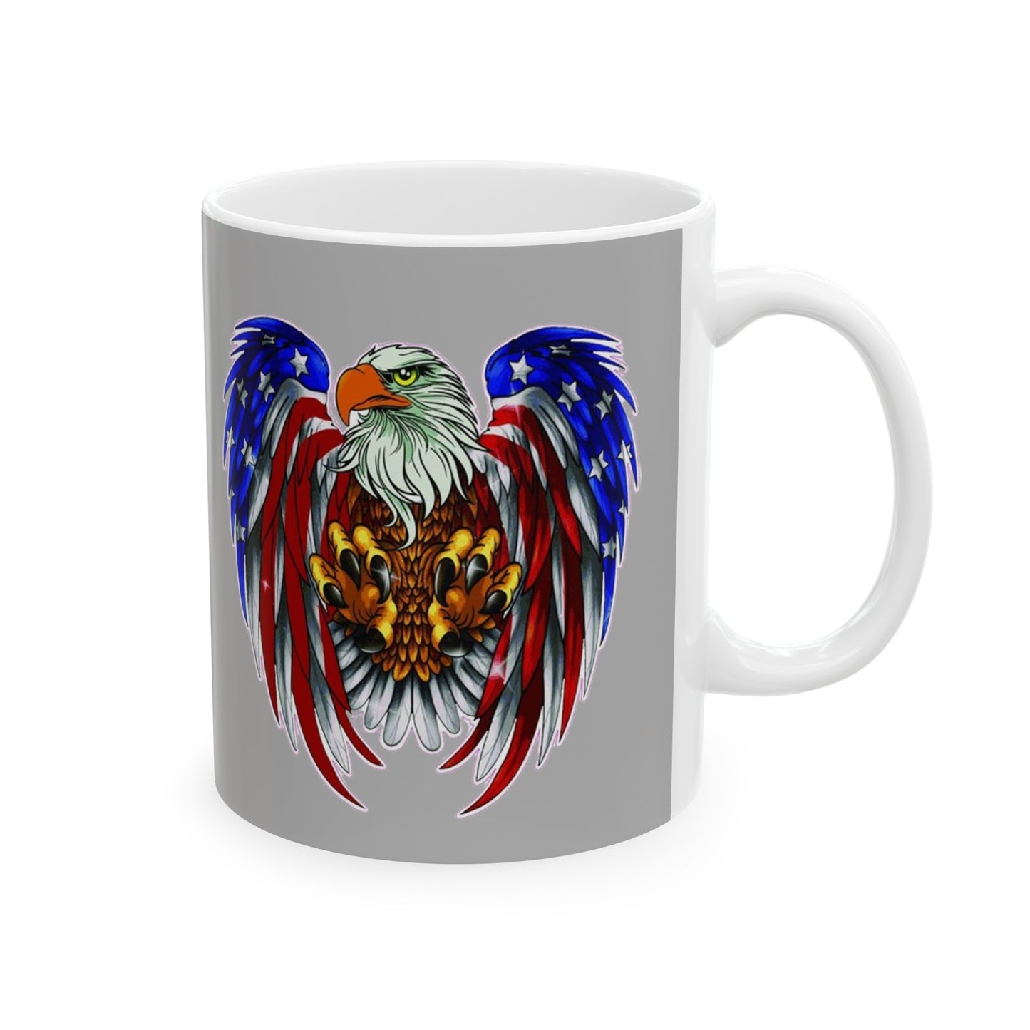 Eagle Make America Great Mug 11 Ounces Light Grey