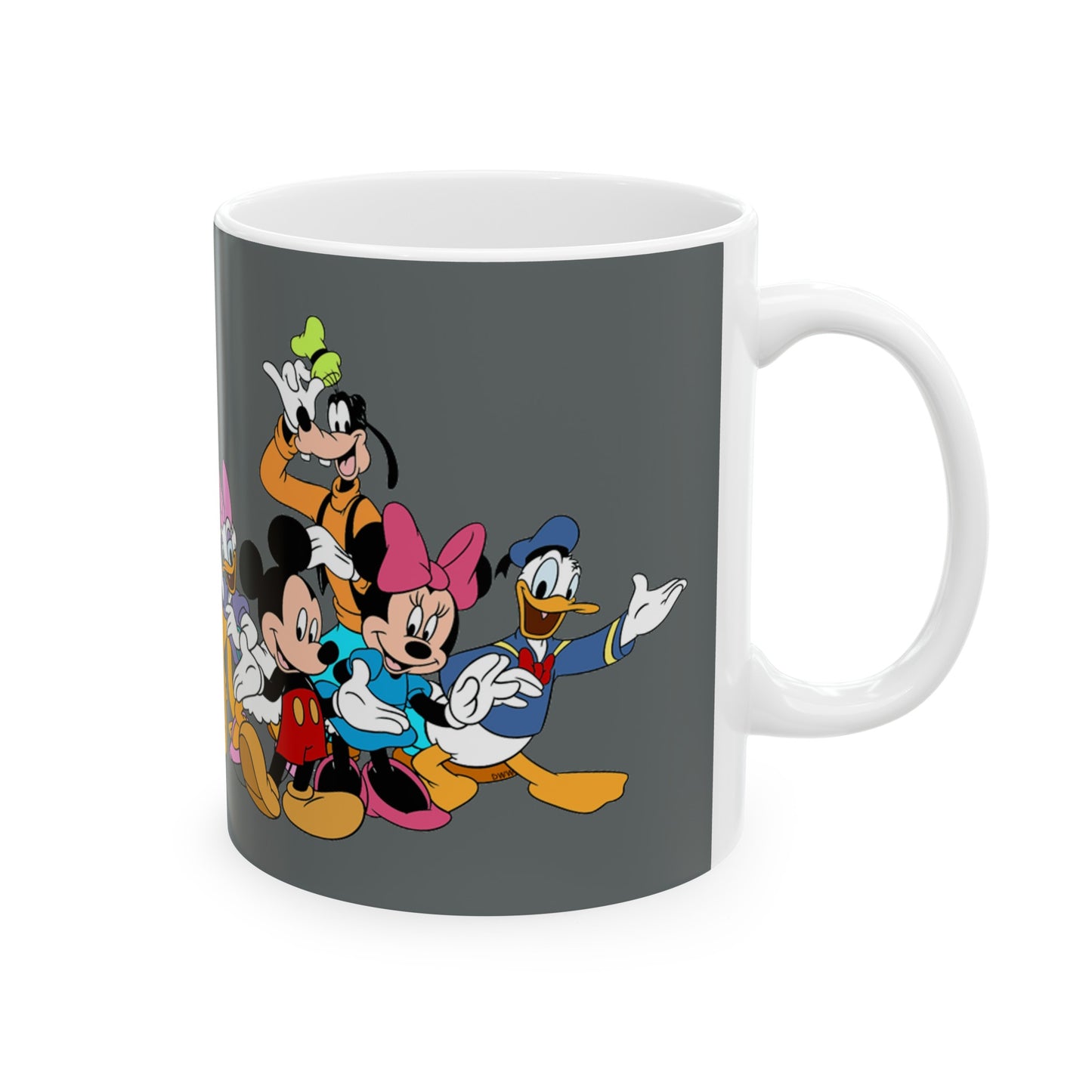 Mickey Mouse And Friends Mug 11 Ounces Dark Grey