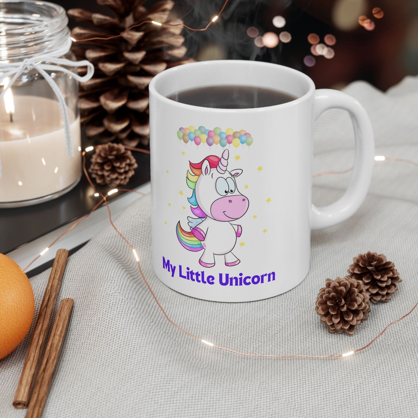 My Little Unicorn Balloons Mug 11-15 Ounces White