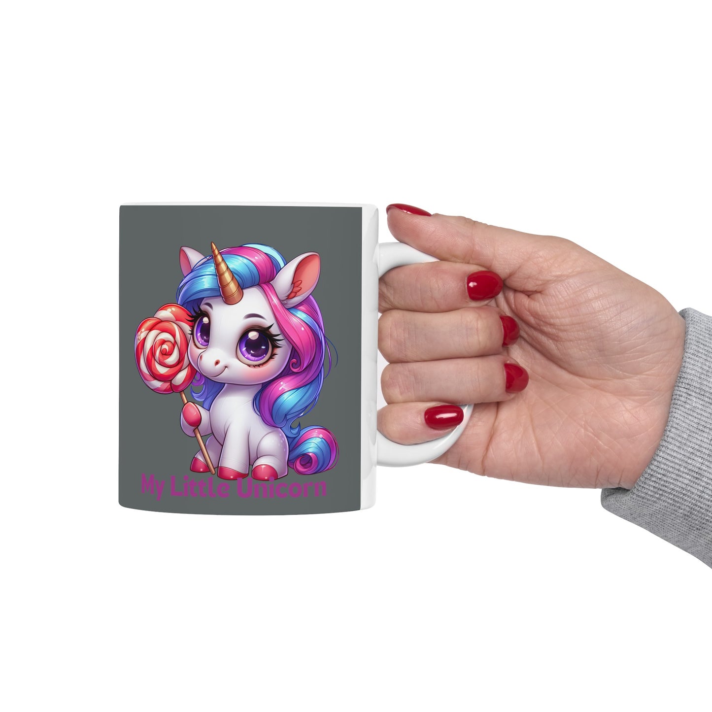 My Little Unicorn Princess Mug 11 Ounces Dark Grey