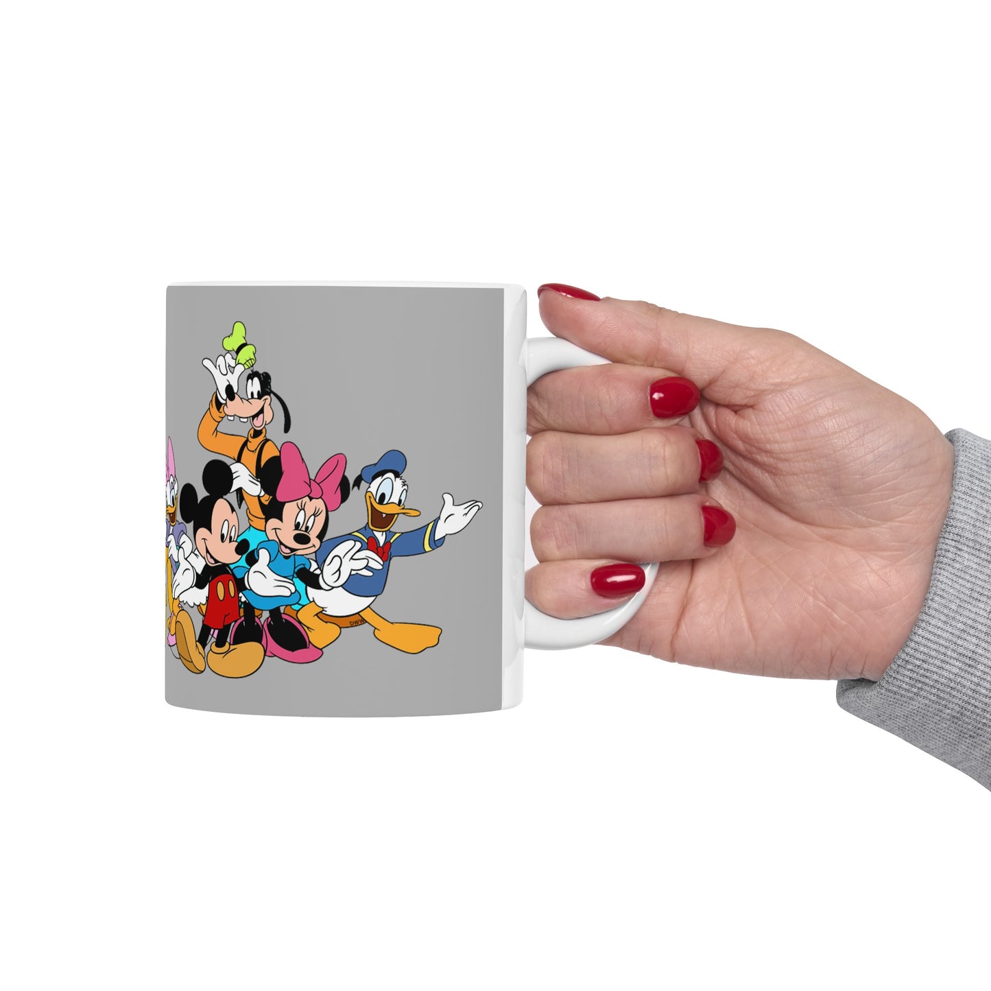 Mickey Mouse And Friends Mug 11 Ounces Light Grey