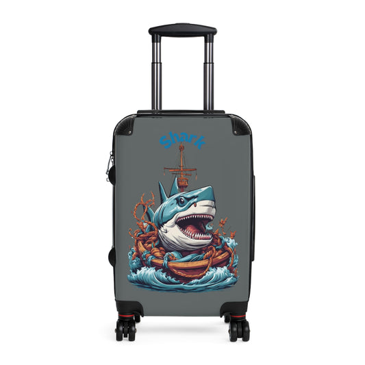 Sailing Shark Suitcase Dark Grey