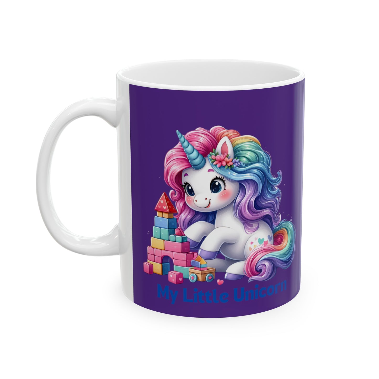 My Little Unicorn Castle Mug 11 Ounces Purple