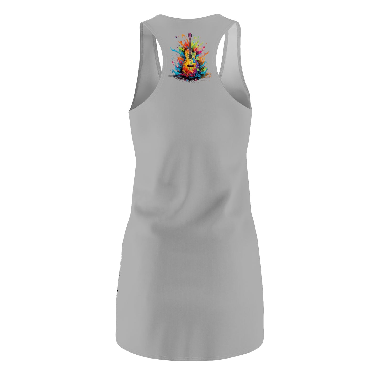 Face Music Women's Cut and Sew Racerback Dress Light Grey